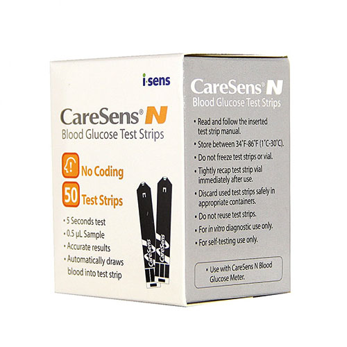 نوار دستگاه اندازه گیری قندخون CareSens N نوار دستگاه اندازه گیری قندخون CareSens N